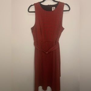 Anne Klein Black & Red Dress, Size 10